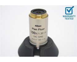 Nikon Plan Fluor 100x/1.30 Oil DIC H/N2 Microscope Objective Unit 6