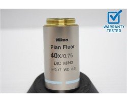 Nikon Plan Fluor 40x/0.75 DIC M/N2 Microscope Objective Unit 7