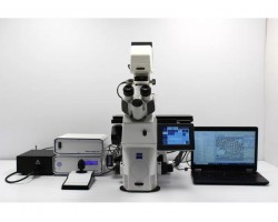 Zeiss AXIO Observer 7 Inverted LED Fluorescence Phase Contrast Motorized XY Definite Focus 3 Microscope (New Filters)